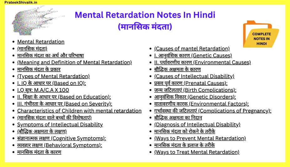 Mental-Retardation-Notes-In-Hindi