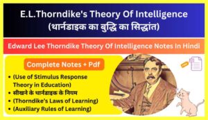 Thorndike-Theory-Of-Intelligence-Notes-In-Hindi